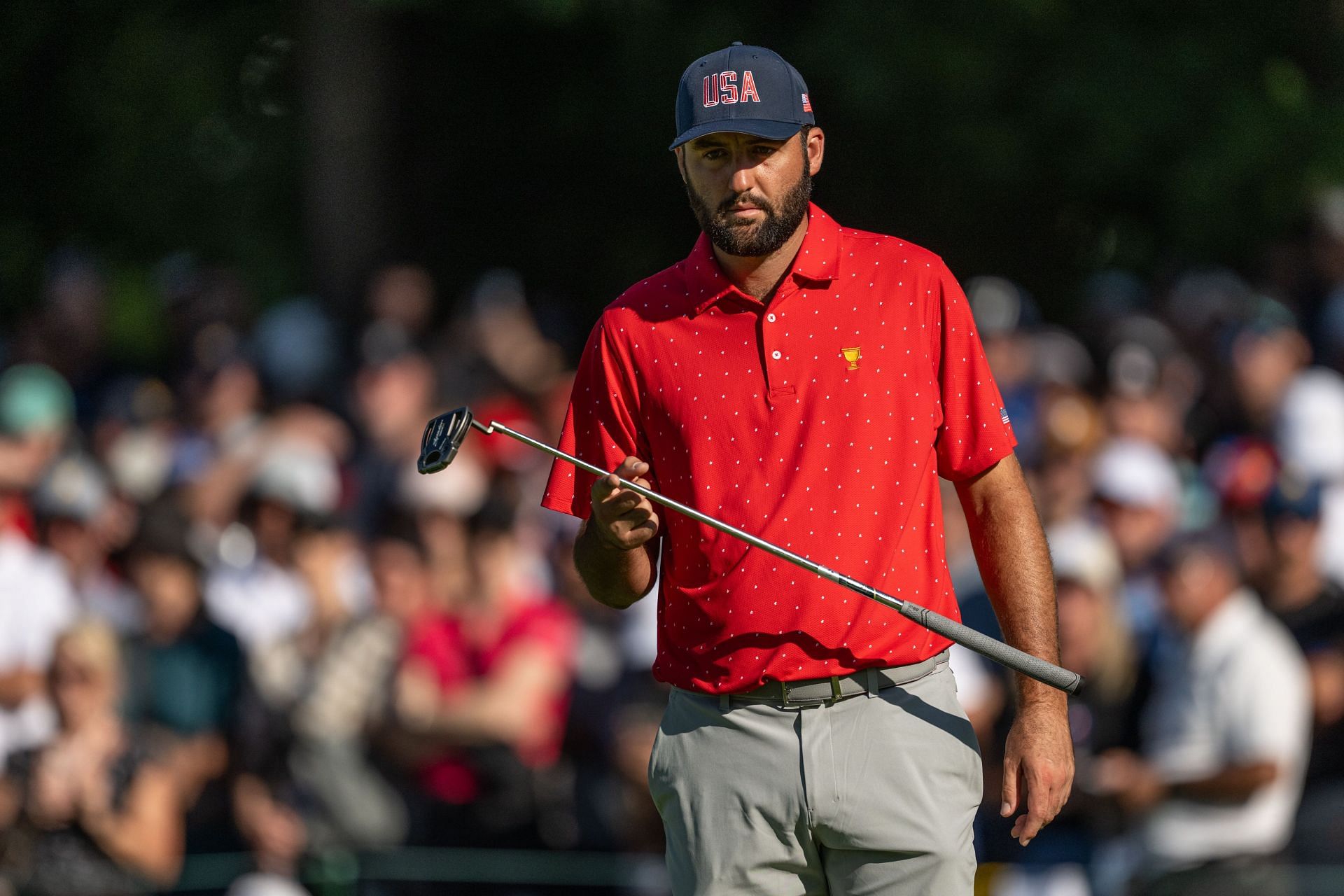 The 2024 Masters Champion Scottie Scheffler reveals his College football gameday picks - Source: Getty